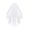 Cabelo de casamento Véu de noiva Véu simples Casamento curto véu de tule branco véu com pente para o chuveiro de noiva Vestido de festa de galinha