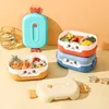 Pudełka bento kreskówkowe pudełko na lunch prostokątny wyciek plastikowe szkolne dzieci przenośne mikrofalowe pojemnik na żywność Q240427