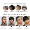 Synthetic Wigs Short human hair wig Pixie Cut straight perque bresillierne black womens machine made with bangs cheap adhesive free Q240427