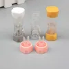 Contacts Accessoires Small Candy Coldy Cylindrical Visible Contact Case Womens Travel Portable Eyes Eyes Care Contact Contact Box Box Container D240426