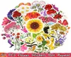 50 PCS Waterproof Spring Flower Stickers for Kids Teens Adults to DIY Laptop Tablet Luggage Water Bottle Snowboard Guitar Car Home1554013