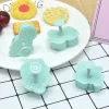 Formen 4pcs Dinosaurier Cookie Cutter Keks Bosser Stempelform Cartoon Tiermuster Fondant Cookie Formen Backkuchen Dekorationswerkzeuge