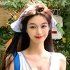 Bandanas Durag Summer Lace Triangle Nekury Womenka Korean Square Headwear Akcesoria do włosów Sweet Turbo Hat Womens Court Hat 240426
