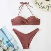 Set Sexy Bikini avec Push Up Women Swimwear 2024 Femme de maillot de bain Bikinis Set Swimming Baigning Fost for Beach Wear Pool Summer