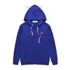 Bluza projektant Mens Bluzy Com des garcons Play bluza CDG Red Heart Zip Up Bluie Marka granatowa rozmiar xl