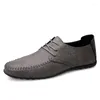 Casual Shoes Summer For Men Microfiber Leather Lightweight Flats Moccasins Plus Size 38-47 Mjuka skor