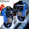 T-shirts voor heren aangepaste naam Darts speler sport bierspel retro 3dprint zomer casual Harajuku polo shirt jersey streetwear korte mouw xn14xw