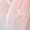 Abiti da ragazza Dress per ragazze estate bambina da 0 a 3 anni 3d brow perla per perla solido in maglia vestito principessa