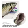 Kawaii Simulation Crucian Carp Fish Pencil Case Large Capacity Storage Organizer Väskor Pouch Poucil Bag School Supply Stationery 240423