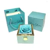 Schmuckbeutel 360 Grad Rotatable erhalten konserviert real Rose Ring Box Halskette Valentine Forever Roses Aufbewahrungsfall für Frauen Freundin