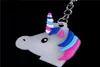 100pcsglow in Dark Little Fairytale Unicorn Keychain Holder Chaveiro Bag Charm Key Chain Pendant Girl Women Present SMEEXKE LLAVEROS9775883