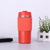 Wasserflaschen Edelstahl Silikon Kaffeetasse Haus tragbares Auto Vakuum isoliertes Geschenk 450 ml