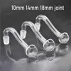 10pcs Bent Glass Oil Burner Pipe Tobacco Transparent Bowl Hookahs Adapter Bong Pipes 10mm 14mm 18mm Male Female Smoking Accessories for Dab Rig Bong