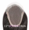 Mens hand woven hair block large back wig patch human silk long and short cushion