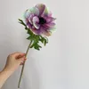 Dekorativa blommor nordiska riktiga beröring silke rose konstgjorda anemone gren brud bukett blommor arrangemang hem bröllop dekor falsk blomma