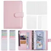 Anteckningar A6 DIY PU LEATHER Notebook Binder Budget Weekly Planner Organizer 6 Ring Binder Cover Expense Budget Sheets PVC Note Book Cover