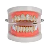 Hiphop Iced Out Zircon Tooth Irrégul Toothz pour femmes hommes Christmas Gold Cumbic Zirconia Dentales Grilles 8/8 Cap