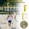 Volleyball Outdoor Portable Volleyball Net pliant Réglable Badminton Badminton Réglable Net avec poteau debout pour Beach Grass Park Outdoor
