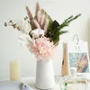 Decorative Flowers Dry Pampas Grass Hydrangea Forever Rose Tail Natural Dried Flower Bouquet Weddings Arrangement Home Room Table