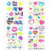 Tattoo Transfer Love Fluorescent Tattoo Sticker Environmentally Friendly Material Temporary Skin Art Tattoo Luminous Arm Body Night Party Decals 240426