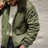 Kurtki Maden Winter B15 Kurtki Mężczyźni American Retro Bomber Air Force Bomber Jattera Płaszcz Fall Runted Cllar Coats Męskie ubranie