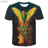 Męskie koszulki 2021 Smokey Bird Wzór męski T-shirt Summer Mash