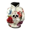 Hoodies pour hommes Sweatshirts New Automn Skull Sweat à capuche 3D Impression pour hommes Horreur de la mode
