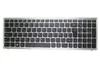 Clavier d'ordinateur portable pour Lenovo Z710 U510 Belgique être 25211346 25211377 25211315 avec cadre argenté rétro-éclairé nouveau