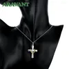 Pendants Aravant 925 Silver Heart Cross Pendant Necklace For Women Men Fashion Jewelry