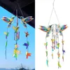 Dekorative Figuren 3D Malerei Wind Chime Handgefertigtes farbenfrohes Kit DIY 5D Full Bohrer Set für Innen im Freien im Freien hängen