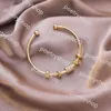Bangelarmarmdesigner Französisch Elegant Shiny CZ Stone Messing Gold Armreifen für Frauen Damen Geometrische Kreuzungsvereinbarung Open Charm Bracelet Bracelet Party