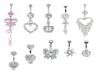 10pcs Dangle Belly Button Zestaw Modne stali nierdzewne pępki pępki CZ biżuteria do piercingowa dla kobiet9785877