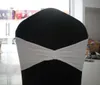 White Spandex Chair Bands With Round RhinestoneSpandex Chair Bows With Diamond Buckle 100PCS A Lot 2263666