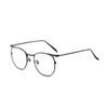 Lunettes de soleil Frames 2024 Lunettes Fadre Men Titane Titane Léger Round Round Vintage Eyeglass Women Myopia Optical Lens Fashion Eyewear