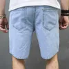 Men's Jeans Summer mens fashionable and personalized embroidered denim shorts mens slim fit five point pants high-quality casual beach jeans and shortsL244