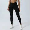 Pantaloni attivi incrociano la vita alta da ballo da yoga da palestra abbigliamento sportivo comodo leggings traspiranti per pieghe sportive femminili di fitness bianco