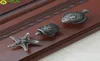 Turtle vis zeester knop Knop Knop Lade Knoppen S Handgreep keukenkast deurknoppen Antiek zilver zwart tin dier9403442