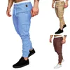 Men's Pants Mens Luggage Pants Four Seasons Fashion Multi Pocket Cargo Pants Street Clothing Solid Casual Pull Rod Large Loose MensL2404