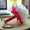 Rose Bridal Wedding Bouquet Wedding Decoration Crystals Artificial Flower Bridesmaid Bridal Hand Holding Brosch Flowers