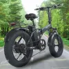 Bisiklet Güçlü Elektrikli Bisiklet Katlanabilir 20 "x 4.0 Yağ Lastik 1000W Motorlu 48V 15AH Çıkarılabilir Pil 7 Hızlı Elektrikli Bisiklet Ebike