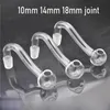 100pcs High Quality Glass Oil Burner Pipe Smoking Pipes 10mm 14mm 18mm Male for Dab Rig Water Bubbler Bong Adapter Bent Banger Nails Dabbler tobacco Tools