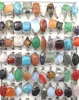 Mix Lot Men039s Rings Natural Stone Rings for Natural Stone Collection Lovers 50st Whole8564631