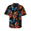 Casual shirts voor heren Steampunk Butterfly Hawaiiaans shirt Men Strand Abstract Animal Short-Sleeve Streetwear Classic Oversized Blouses