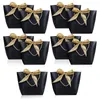 Sacolas de compras 10 PCs Bolsa de presente com Handle Party Favor Present Wrap Snack Bow Ribbon