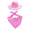 Dog Apparel Cute Handsome Pet Outfit Adjustable Buckle Cowboy Costume Set Comfortable Hat Bandana Scarf For Small Medium Dogs Funny