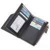 New men's short wallet, multifunctional zipper bag, multiple card slots, European and American identification bag wholesale manufacturer in stock