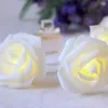 Lampes de table 2m 10led Rose Flower String Lights Arrangement atmosphère de vacances pour décoration de maison mariage décoratif