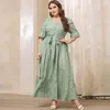 Vestidos de festa verde verão mulheres longas mulheres plus size maxi vestido maxiskirt mulher vestidos de talla grande roupe ete femme