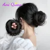 Chignon comme Donut raide Chignon Coiffe de cheveux synthétique ombre élastique Chignon Fluffy Srunchies Hair Bun pour femmes