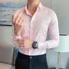 Men's Dress Shirts 45KG-110KG Long Sleeve Casual White Shirt Solid Business Formal Button Up